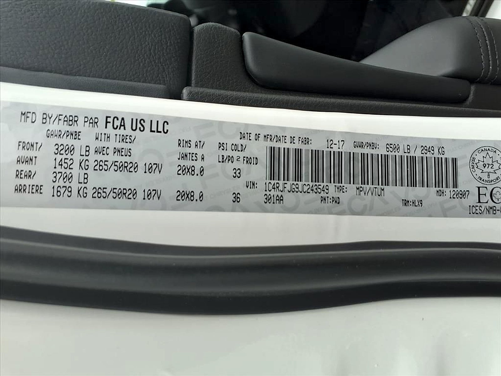 2018 Jeep Grand Cherokee Summit