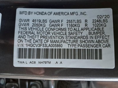 2020 Honda Accord Hybrid EX-L