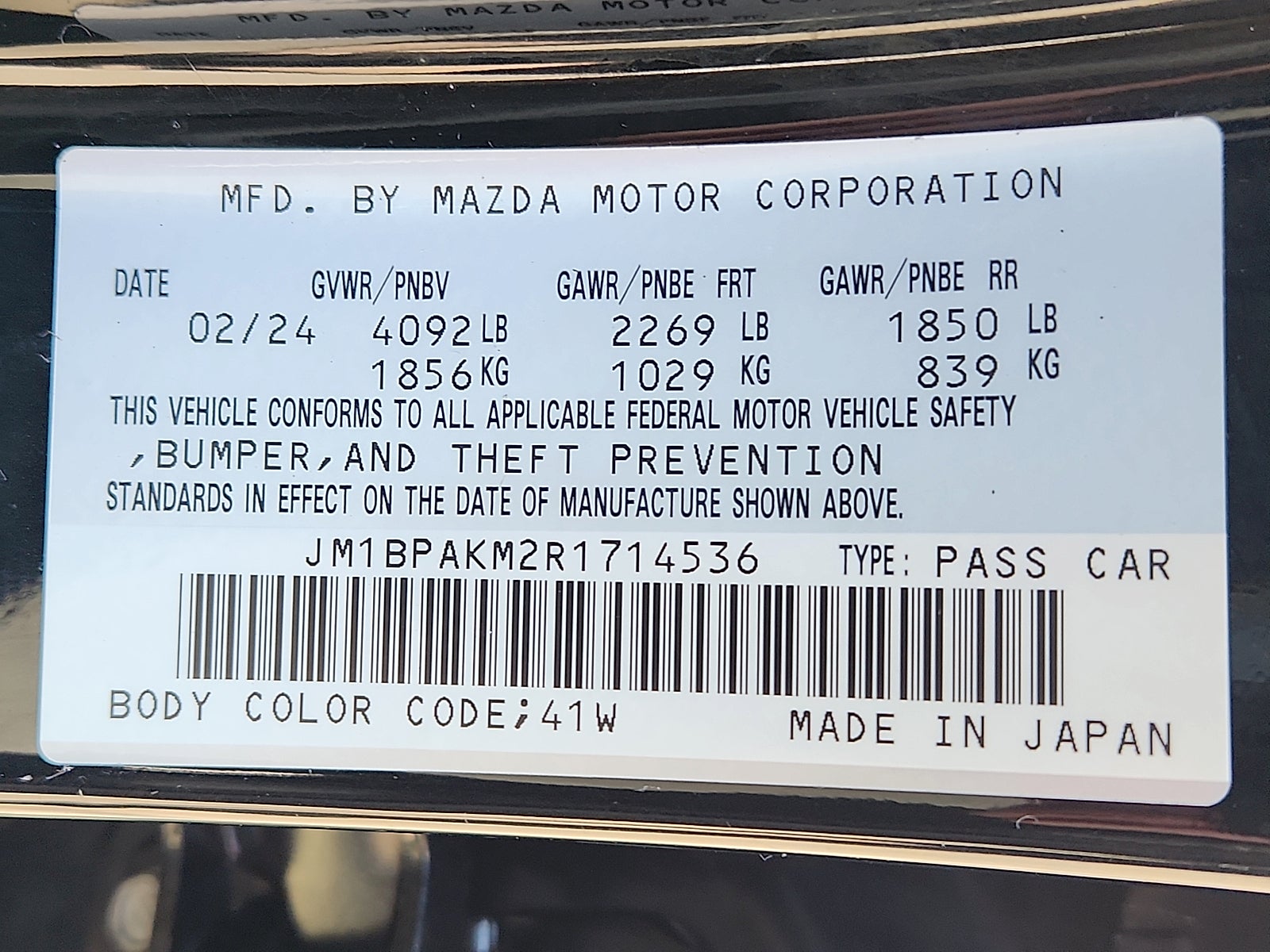 2024 Mazda Mazda3 Hatchback 2.5 S Select Sport