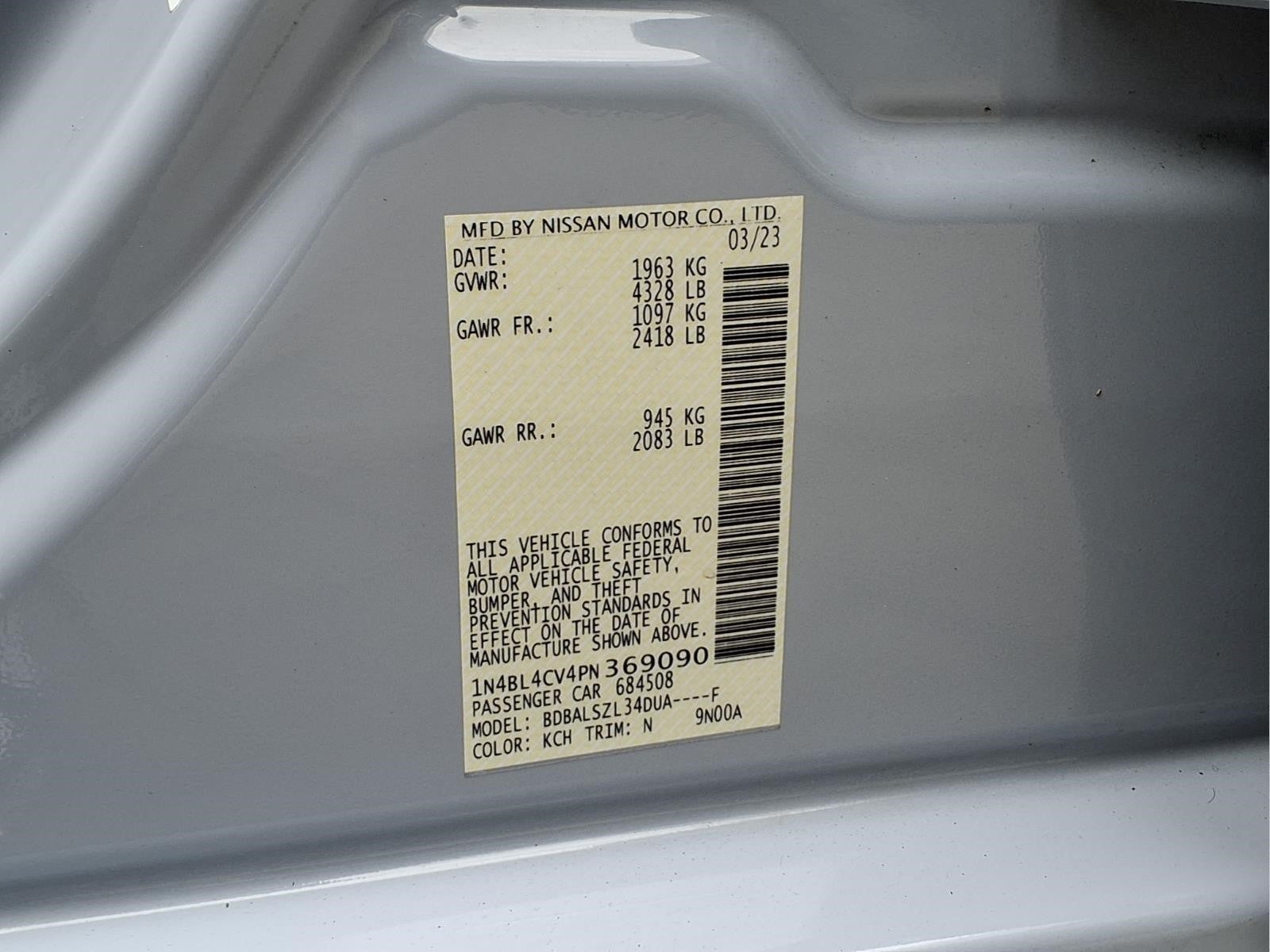 2023 Nissan Altima 2.5 SR