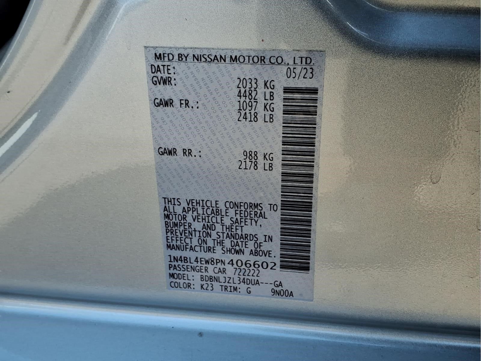 2023 Nissan Altima 2.5 SL