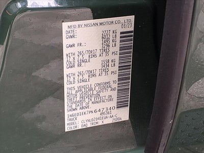 2023 Nissan Frontier PRO-4X