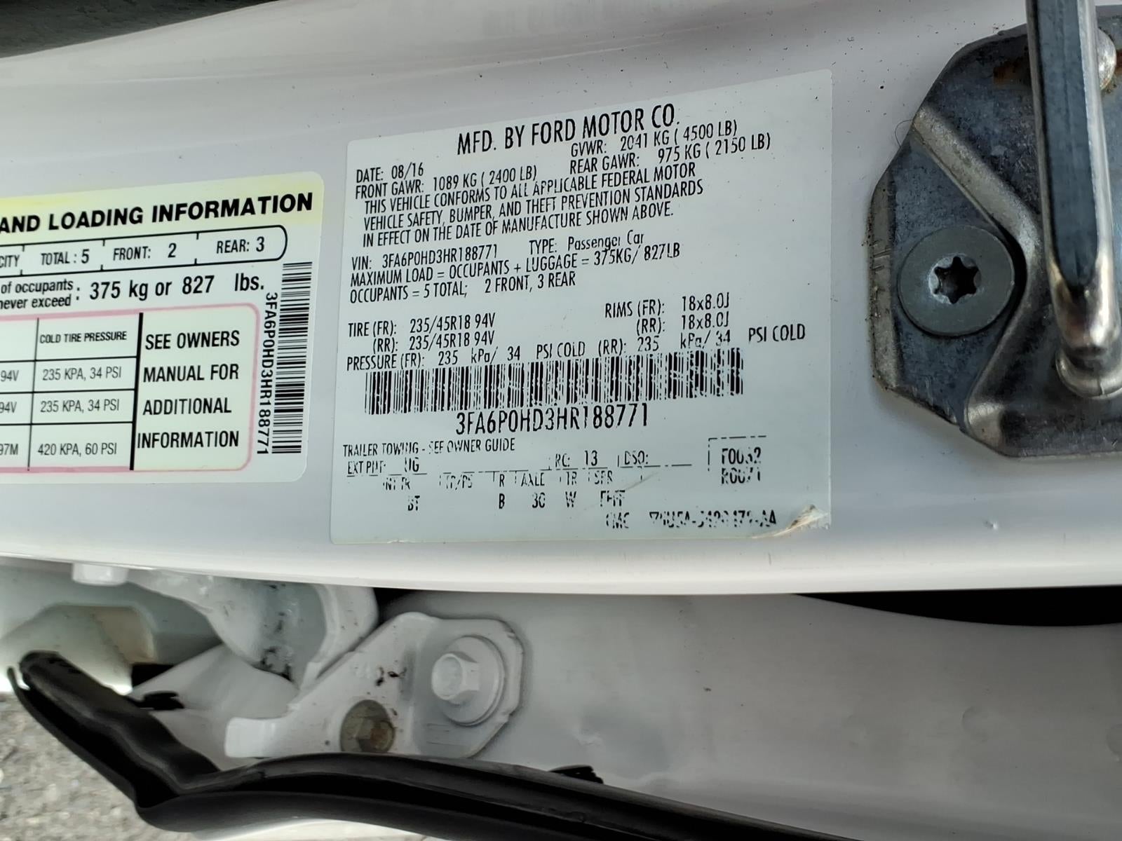 2017 Ford Fusion SE