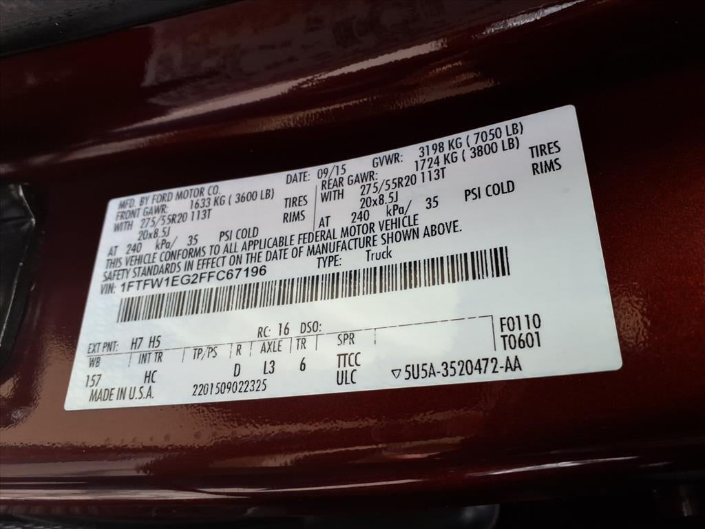 2015 Ford F-150 XLT w/HD Payload Pkg