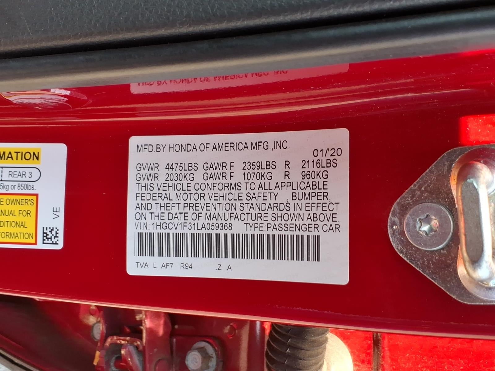 2020 Honda Accord Sport