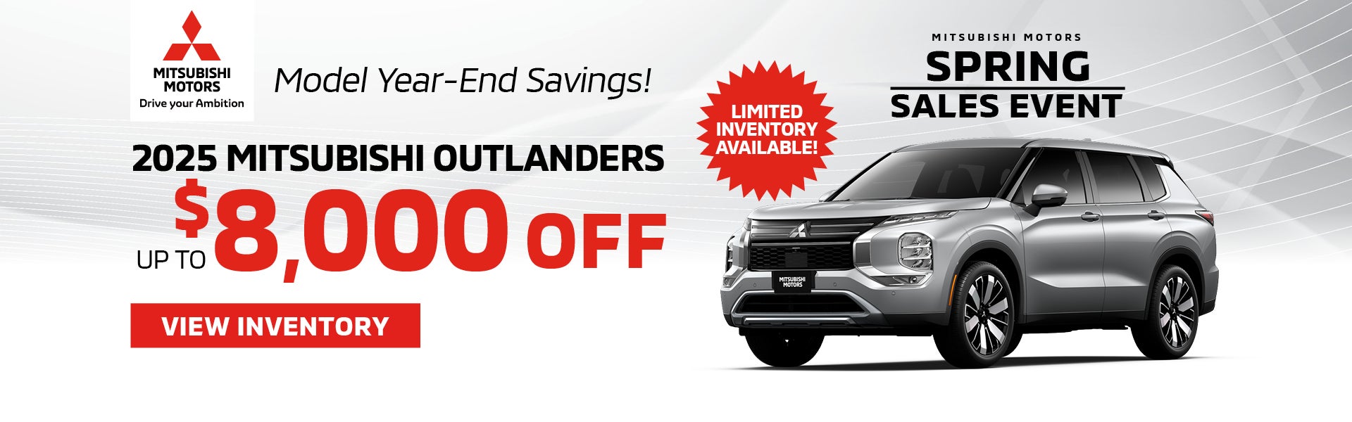 Remaining 2025 Outlanders up to $8,000