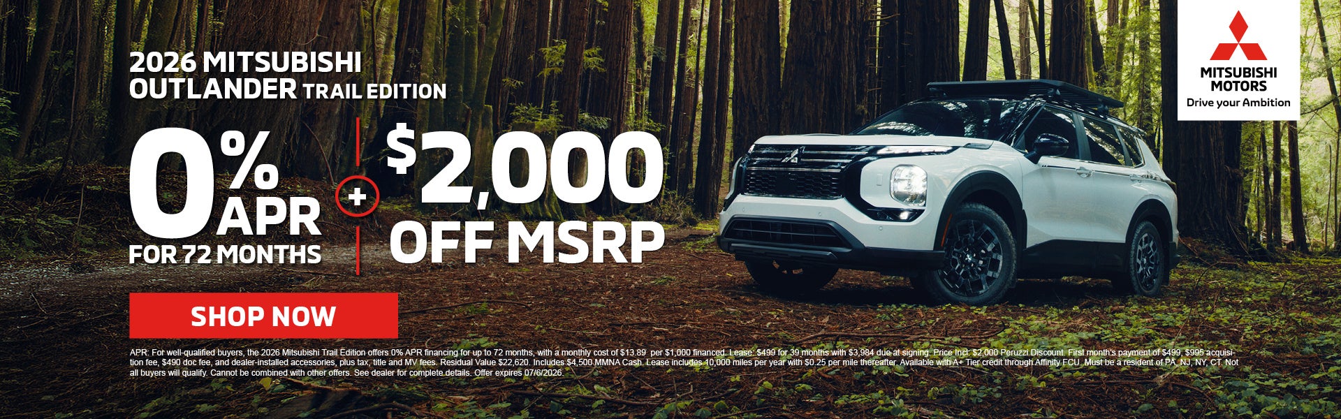 2026 Mitsubishi Outlander Trail Edition.